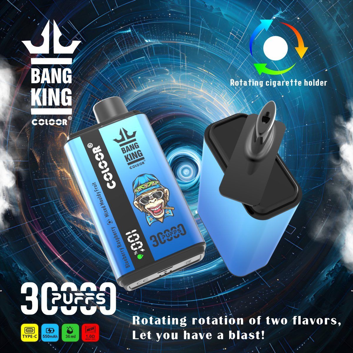 Bang 30000 Puff Disposable Vape - EGO Vape with 36ml Capacity, 20-50mg Nicotine, FDA Certified - Image 4