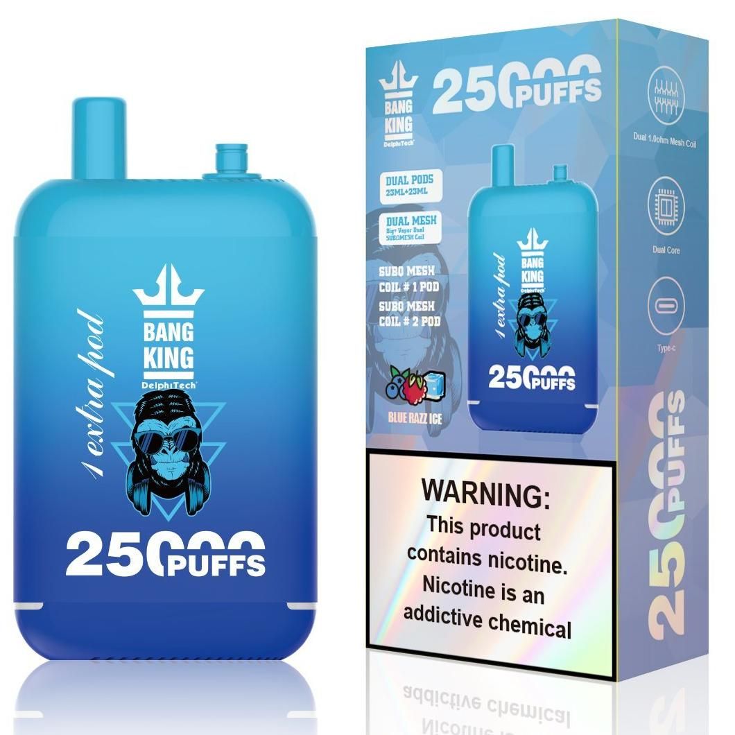 Bang King 25000 Puff Double Pods Disposable Vape Pen with 23ml Flavor & Type C Charging - Image 5