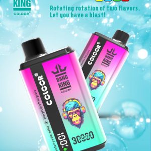 Bang King 30000 Puffs Disposable Vape - Double Fruit Flavor, Type-C Charging, 0-5% Nicotine, FDA Certified