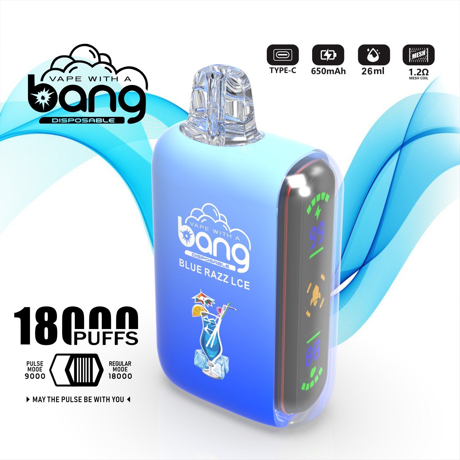 Bang Rocket 18K Puffs Disposable Vape - 26ml E-Liquid, 650mAh Rechargeable, 12 Flavors - Image 4