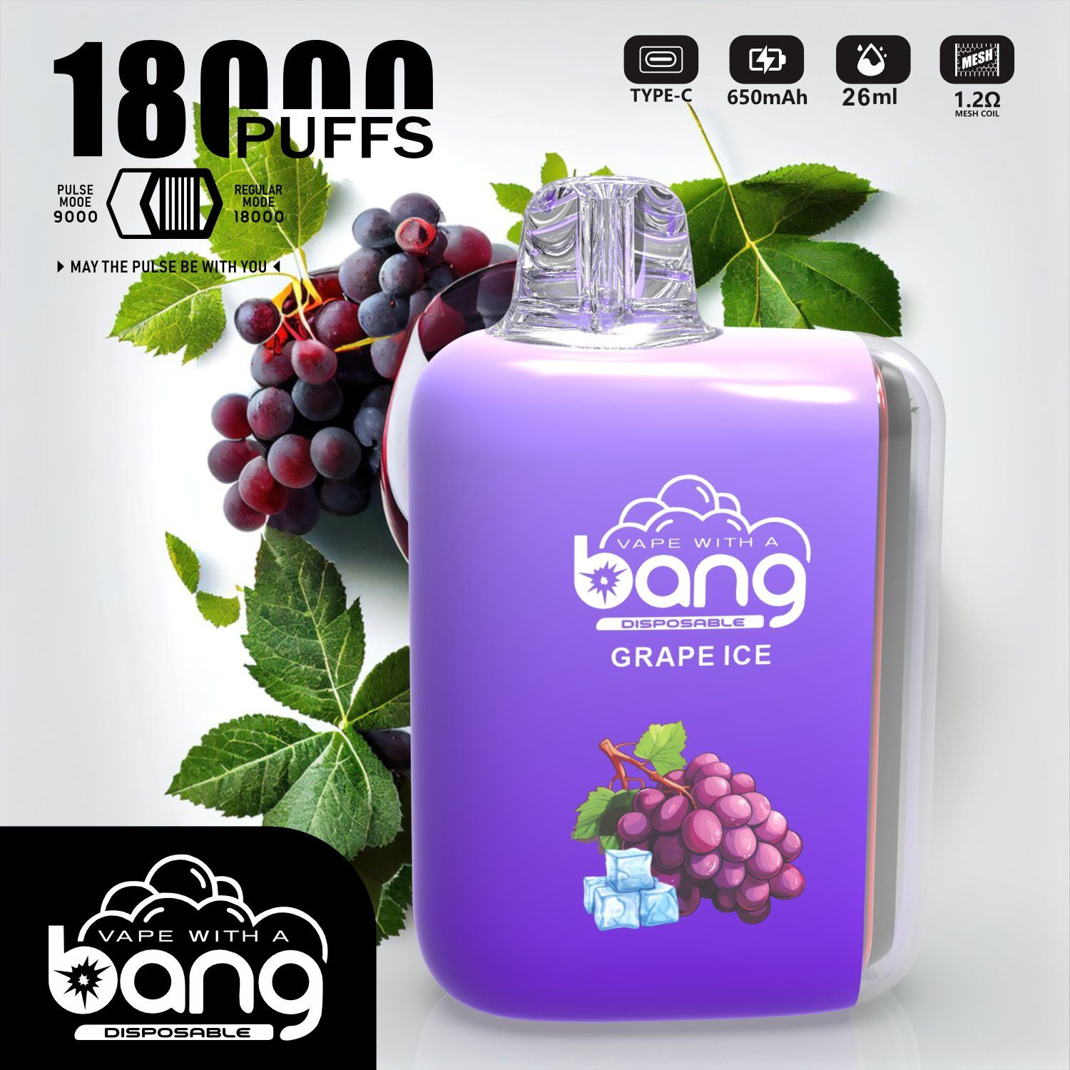 Bang Rocket 18K Puffs Disposable Vape - 26ml E-Liquid, 650mAh Rechargeable, 12 Flavors - Image 2