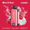 Black Bar G20000 Shisha Vape 22000 Puffs, Rechargeable, Mesh Coil, FDA Certified, Fruit Flavors