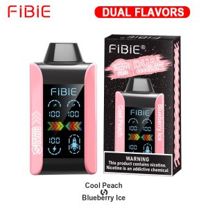 Fibie 15000 Puffs Disposable Vape Pen - Dual Flavor, 18ml, Mesh Coil, 5% Nicotine, LED Digital Display