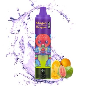 Komodo Magic Dragon 15000 Puffs Disposable Vape Pen - Wholesale USA EU, 10 Flavors, LED Screen, Mesh Coil