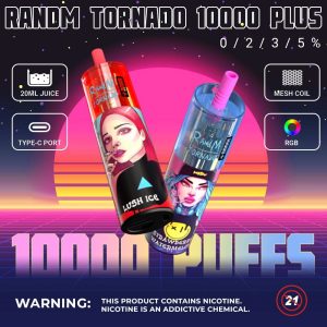 RandM Tornado 10000 Puffs Disposable Vape - 21 Flavors, Mesh Coil, 850mAh, FDA Certified