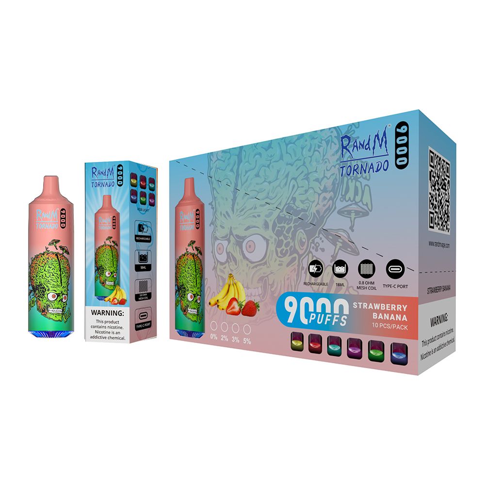 Randm Tornado 9000 Disposable Vape 9000 Puffs, 18ml Salt Nicotine, 12 Flavors, Rechargeable - Image 4