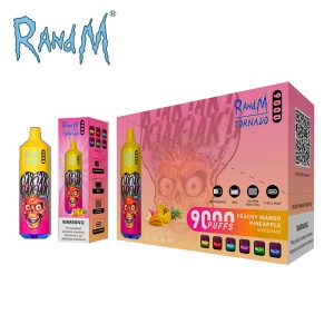 Randm Tornado 9000 Puffs Disposable Vape - 56 Flavors, 18ml E-Liquid, Rechargeable, LED Lights
