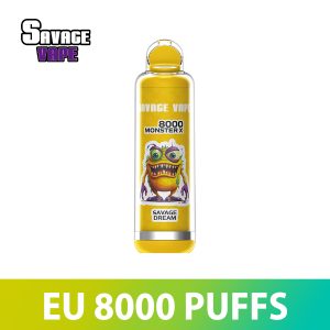 Savage Monster X 8000 Disposable Vape - 12ml, 50mg Nic Salt, EU Warehouse, Custom Logo, 8000-10000 Puffs