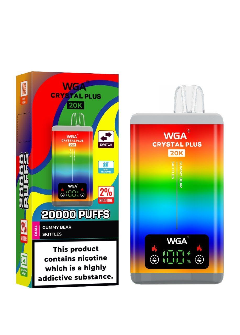 WGA Crystal Disposable Vape 15000 Puffs, Mesh Coil, Wireless Charging, 18ml Nicotine E-Juice - Image 5