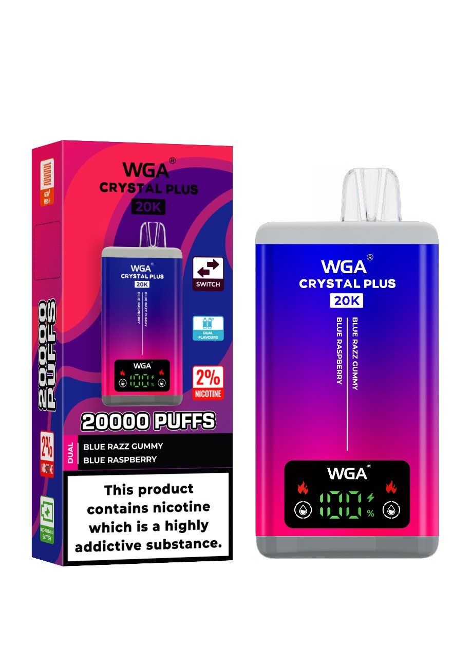 WGA Crystal Disposable Vape 15000 Puffs, Mesh Coil, Wireless Charging, 18ml Nicotine E-Juice - Image 6