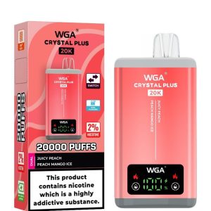 Wholesale E Cigarette Wga Crystal Vape Mod 15000 20000 Puffs 2% Double Flavors Vape Pod Mesh Coil Shisha Disposable Vape EU