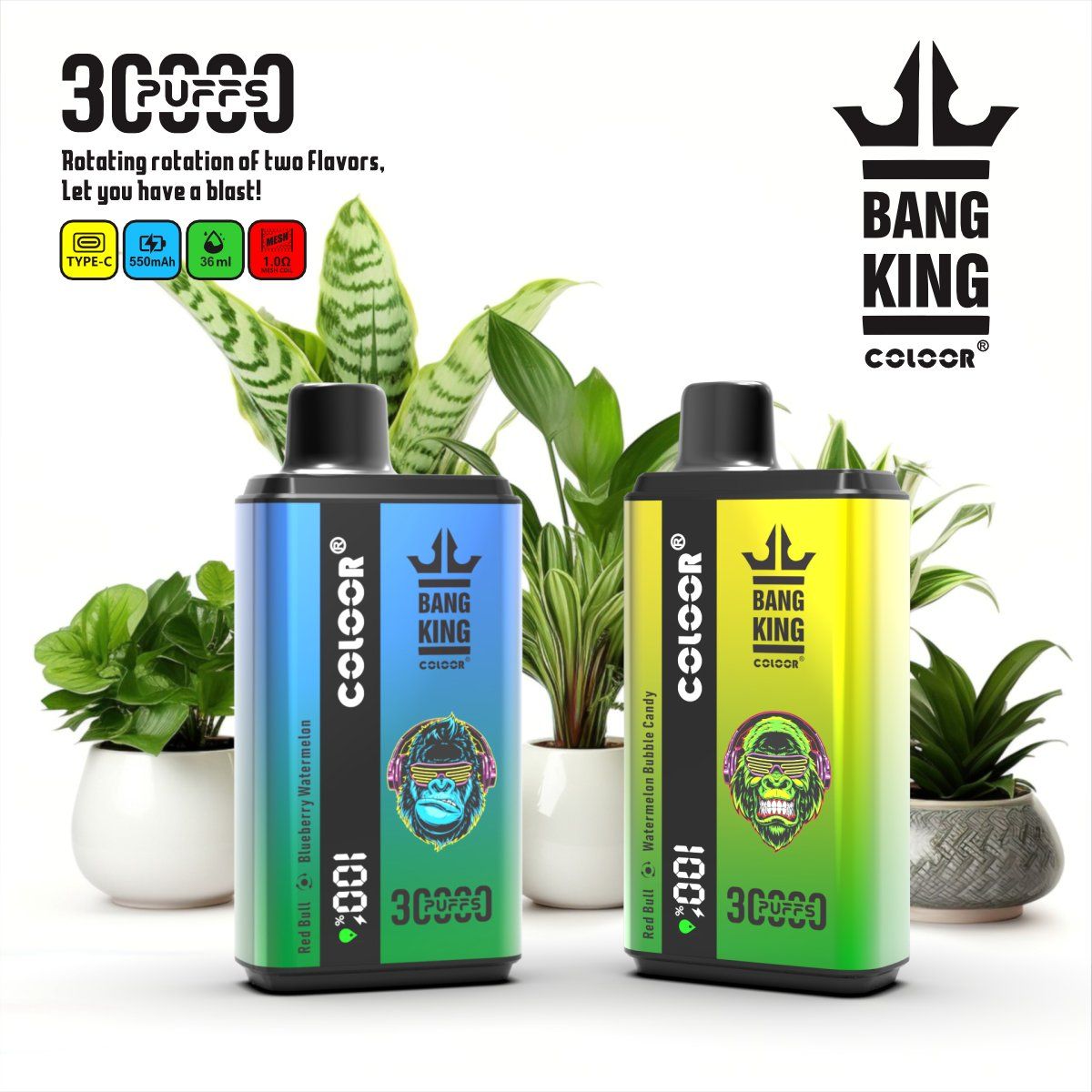 30000 Puff Disposable Vape - 36ml EGO Vape, 12 Flavors, 0%-5% Nicotine, Type-C Charging, Hot Sale - Image 5
