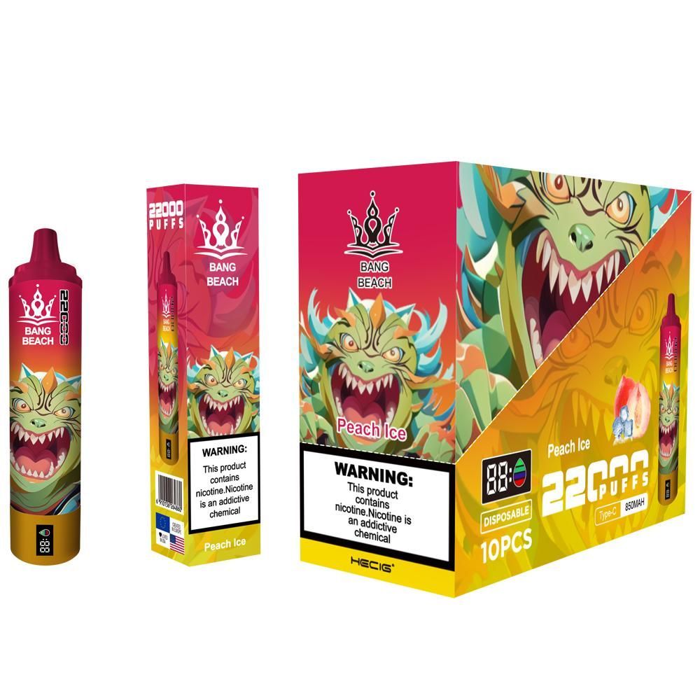 Bang Beach 22000 Puff Disposable E-Cigarette - 12 Flavors, 36ml Liquid, 850mAh, Low Nicotine - Image 6