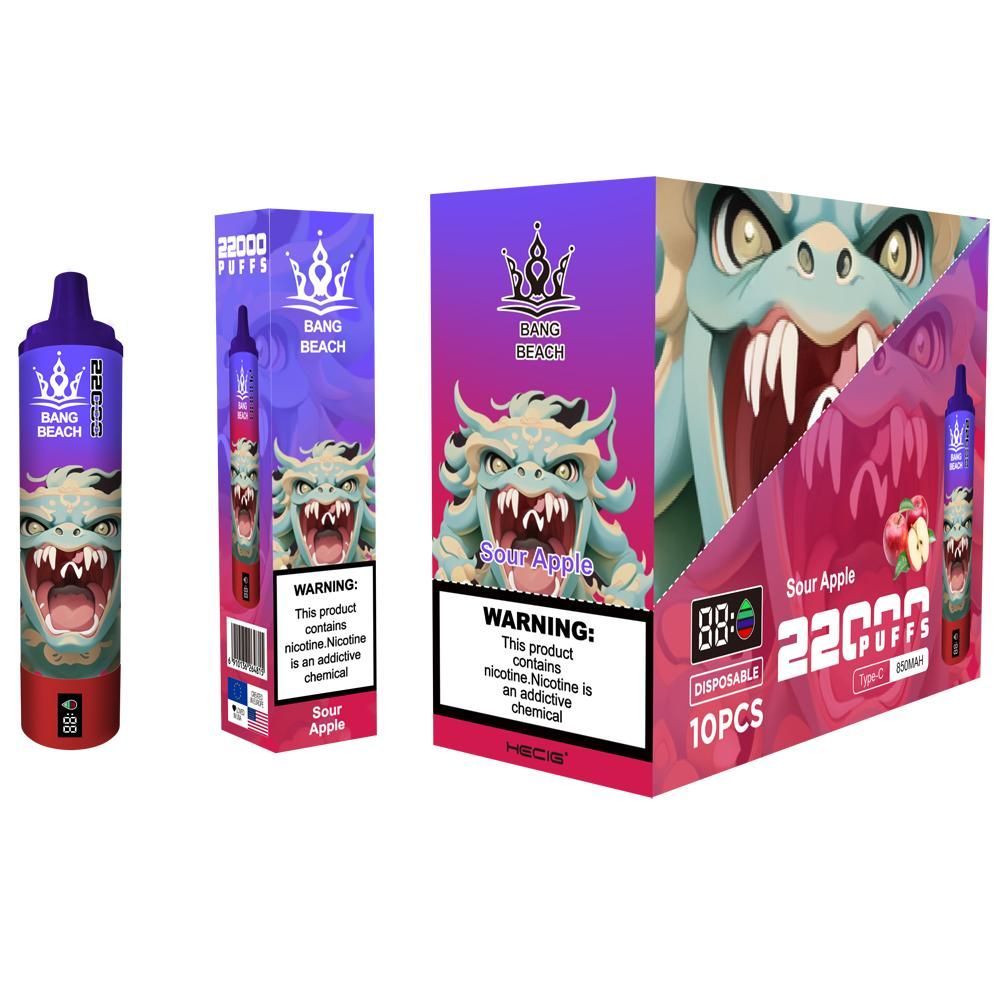 Bang Beach 22000 Puff Disposable E-Cigarette - 12 Flavors, 36ml Liquid, 850mAh, Low Nicotine - Image 4