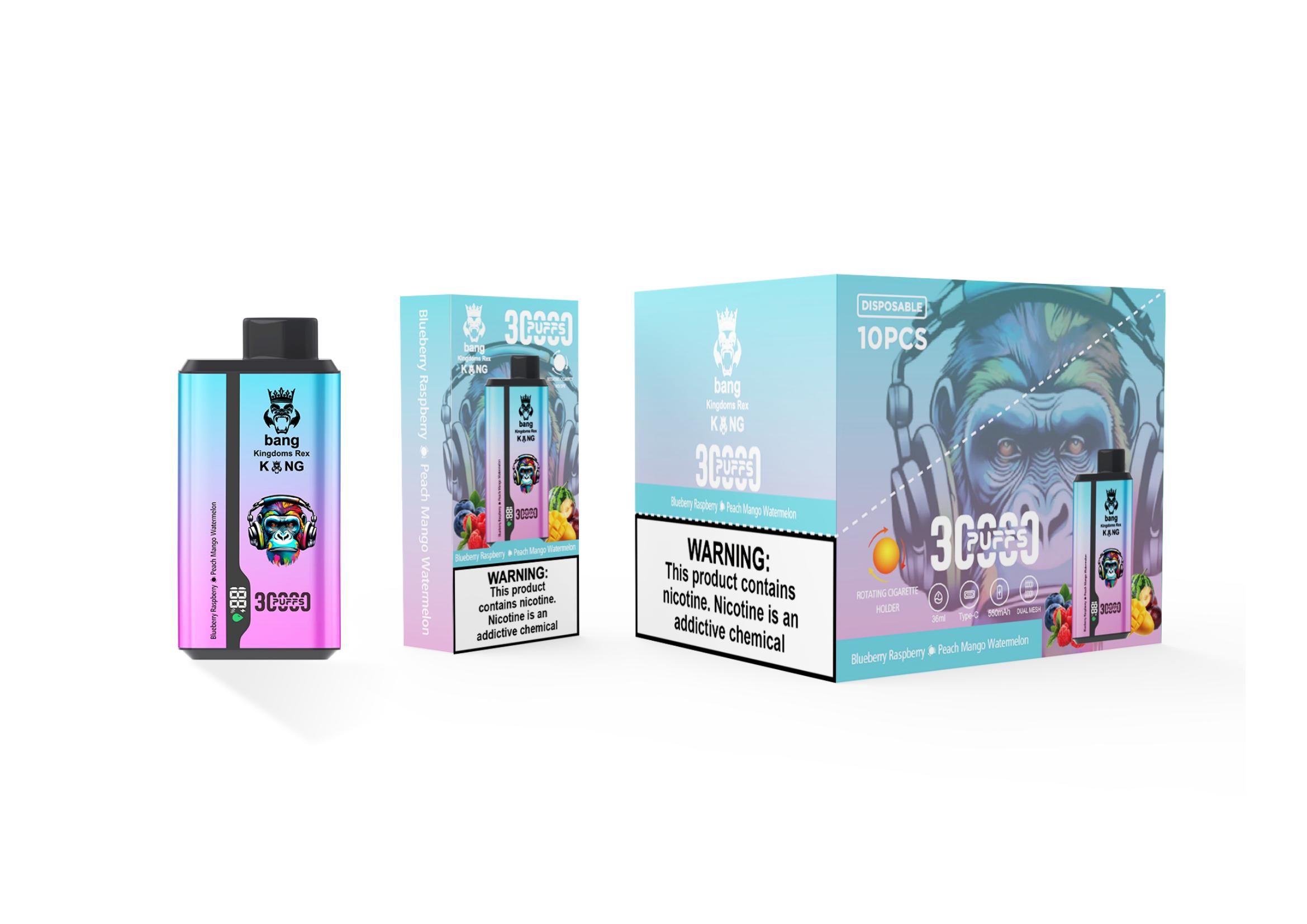 Bang Kingdoms Rex 30000 Puffs Disposable Vape Pen - 36ml, 12 Flavors, Type-C Charging - Image 6