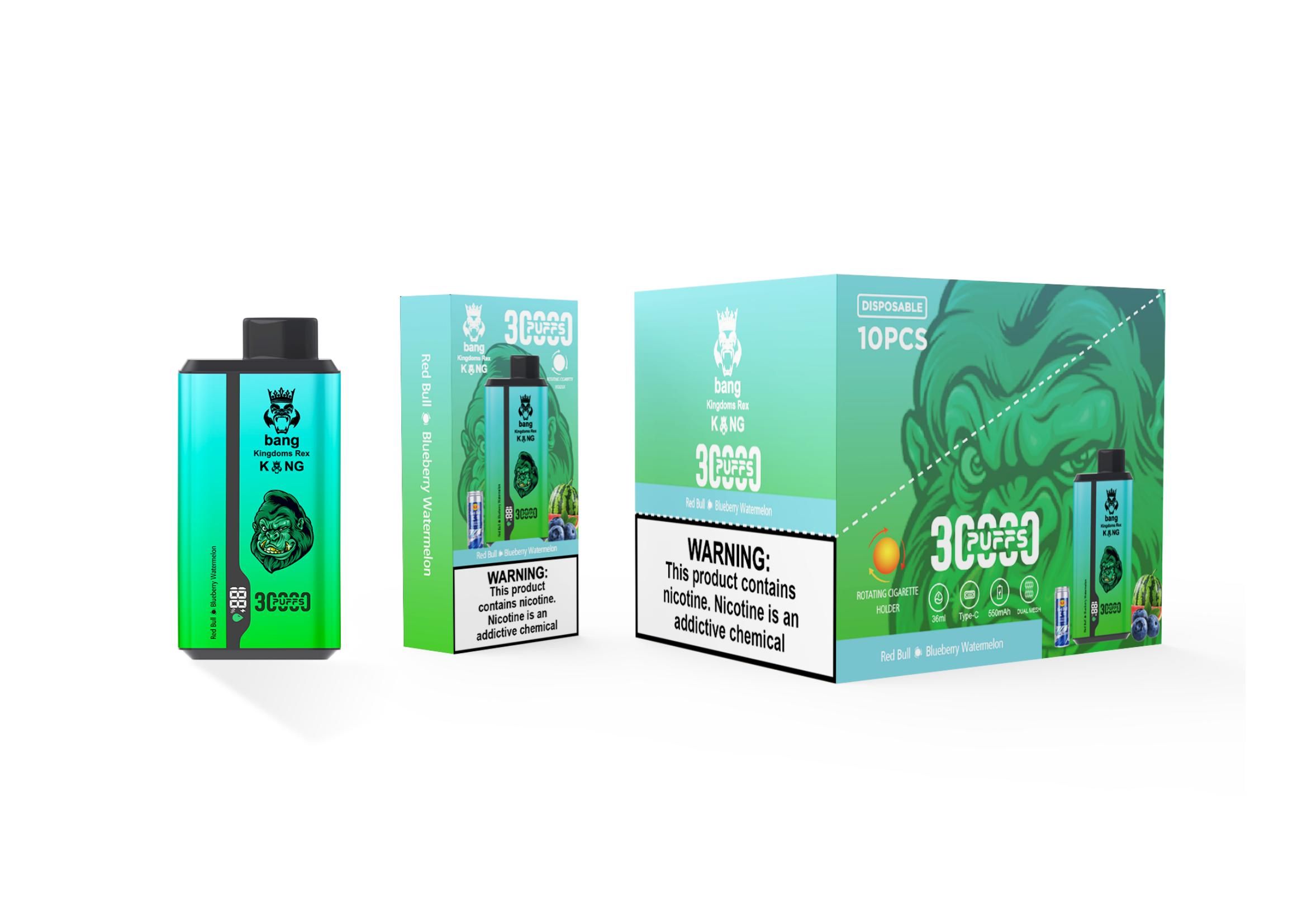 Bang Kingdoms Rex 30000 Puffs Disposable Vape Pen - 36ml, 12 Flavors, Type-C Charging - Image 4