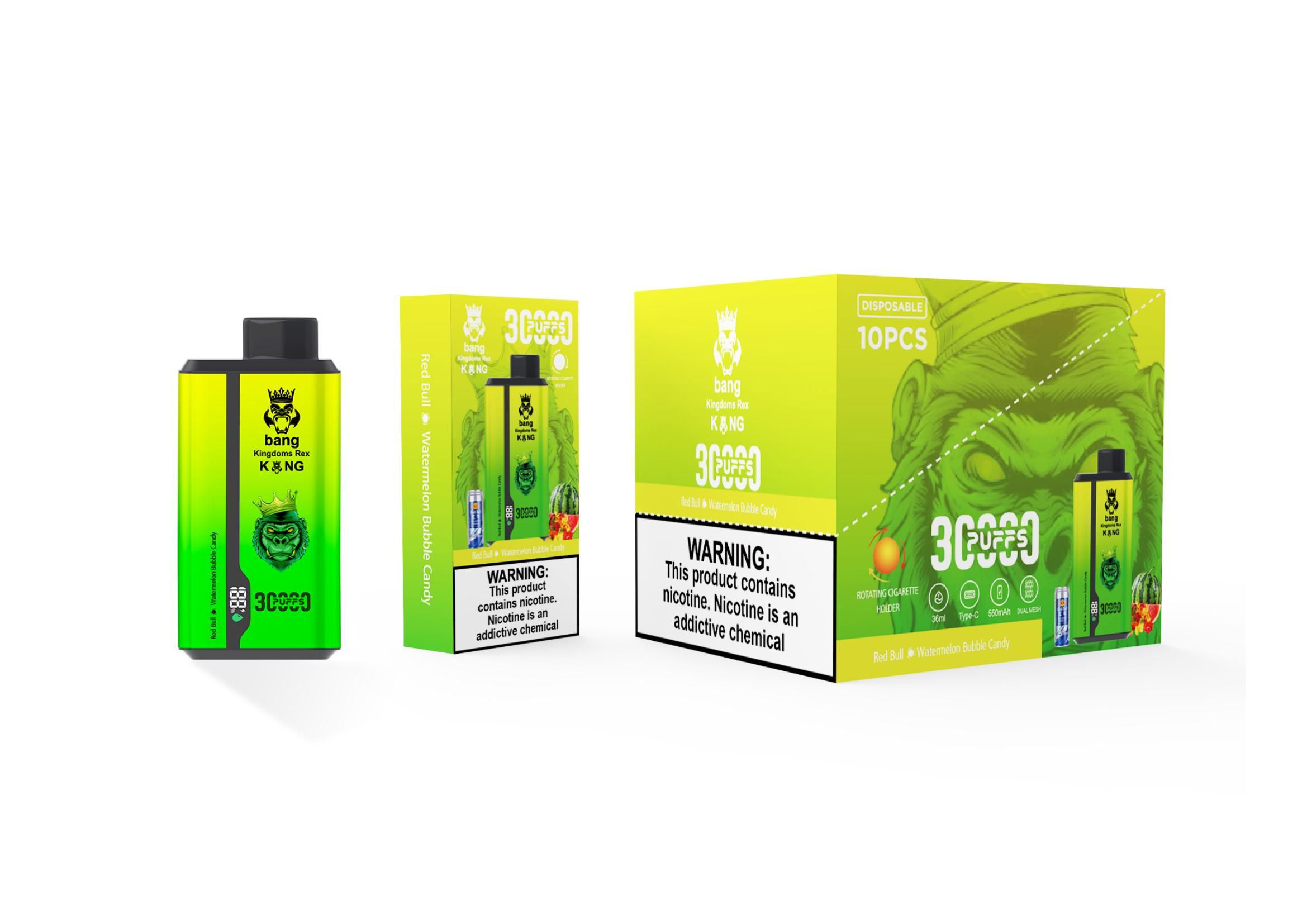 Bang Kingdoms Rex 30000 Puffs Disposable Vape Pen - 36ml, 12 Flavors, Type-C Charging - Image 3
