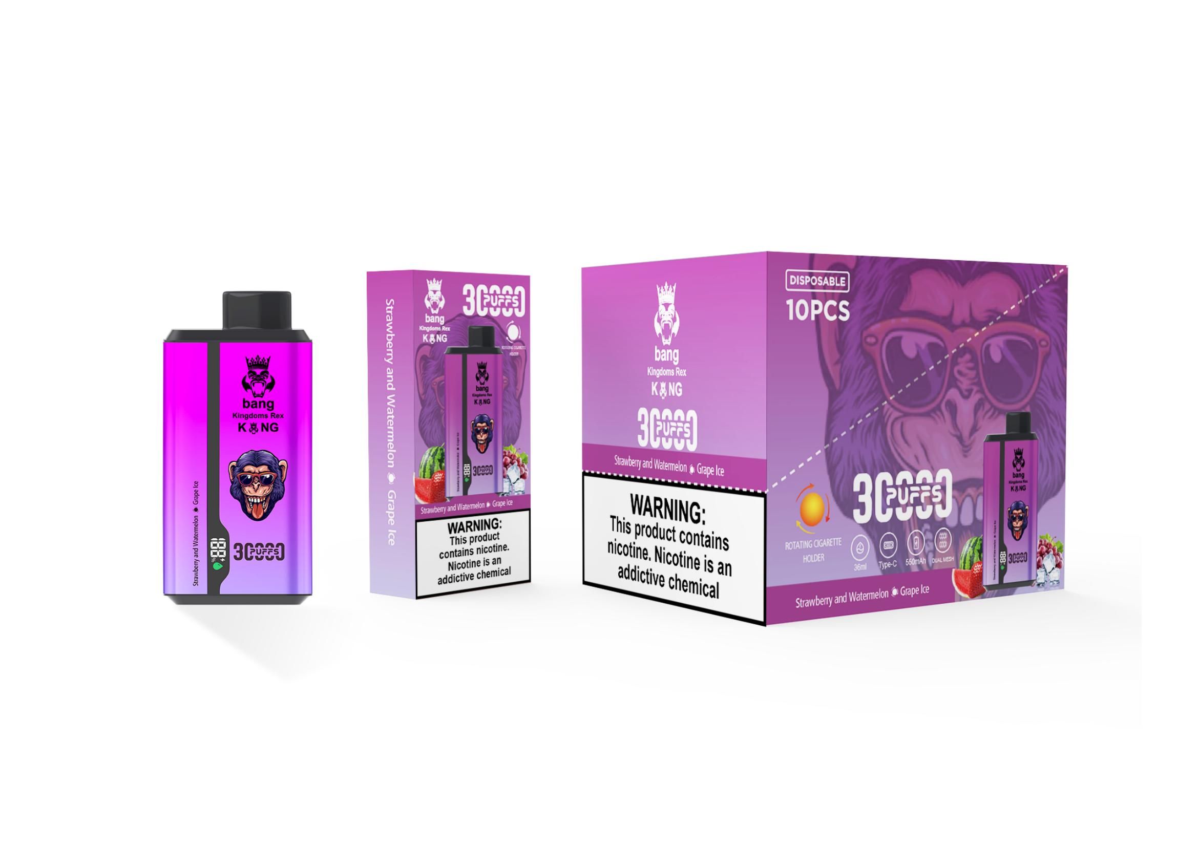Bang Kingdoms Rex 30000 Puffs Disposable Vape Pen - 36ml, 12 Flavors, Type-C Charging - Image 5