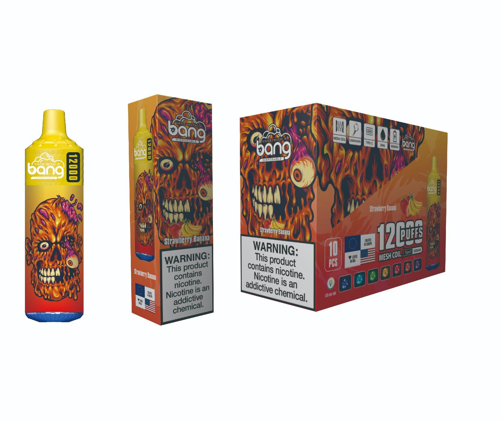 Bang Vape 12000 Puff Disposable E-Cigarette, 20 Flavors, Fast Shipping, FDA Certified - Image 2