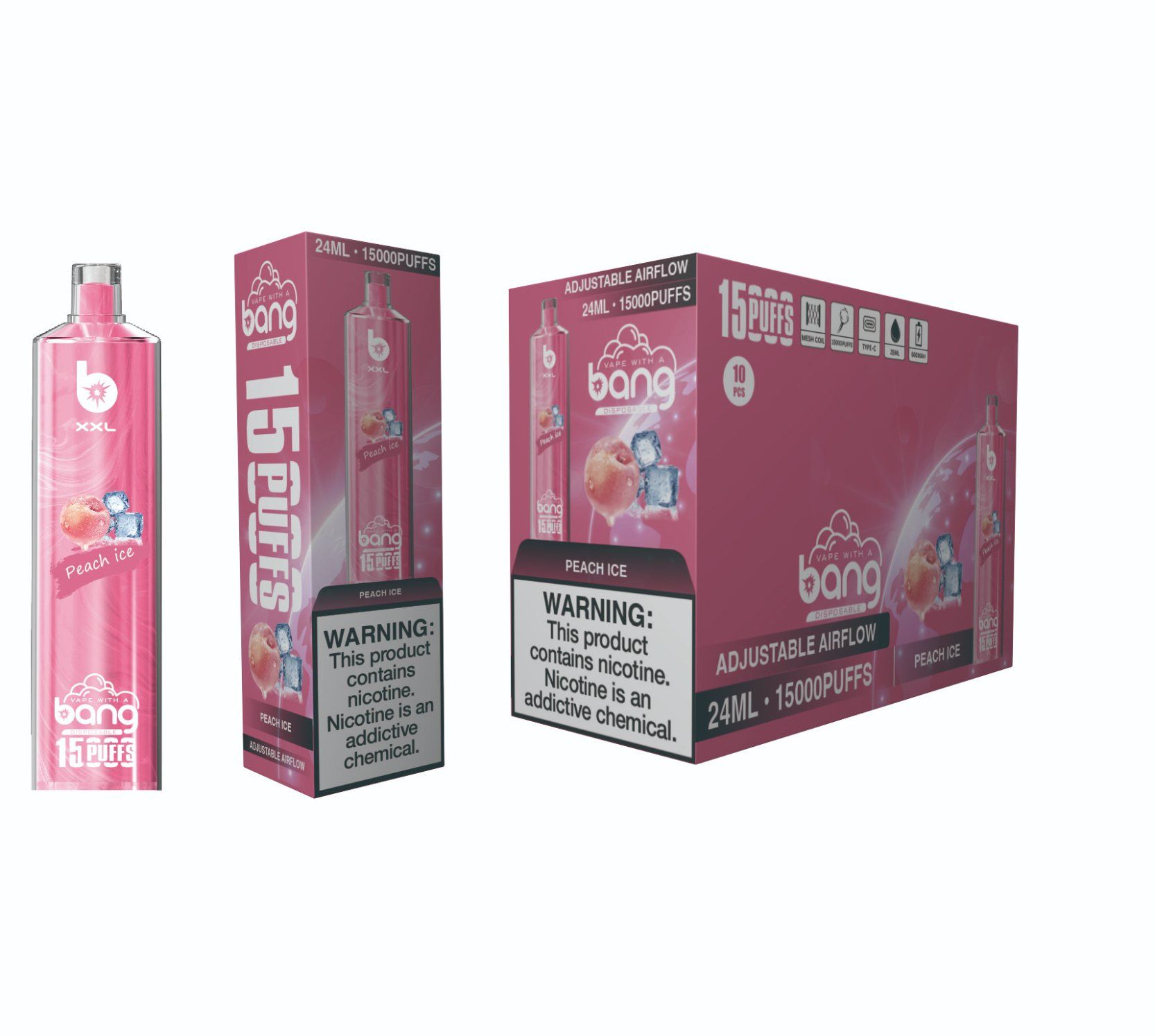 Bang XXL NT15000 Puffs Einweg-E-Zigarette - Schneller Versand, FDA-zertifiziert, wenig Nikotin, Fruchtaromen – Bild 2