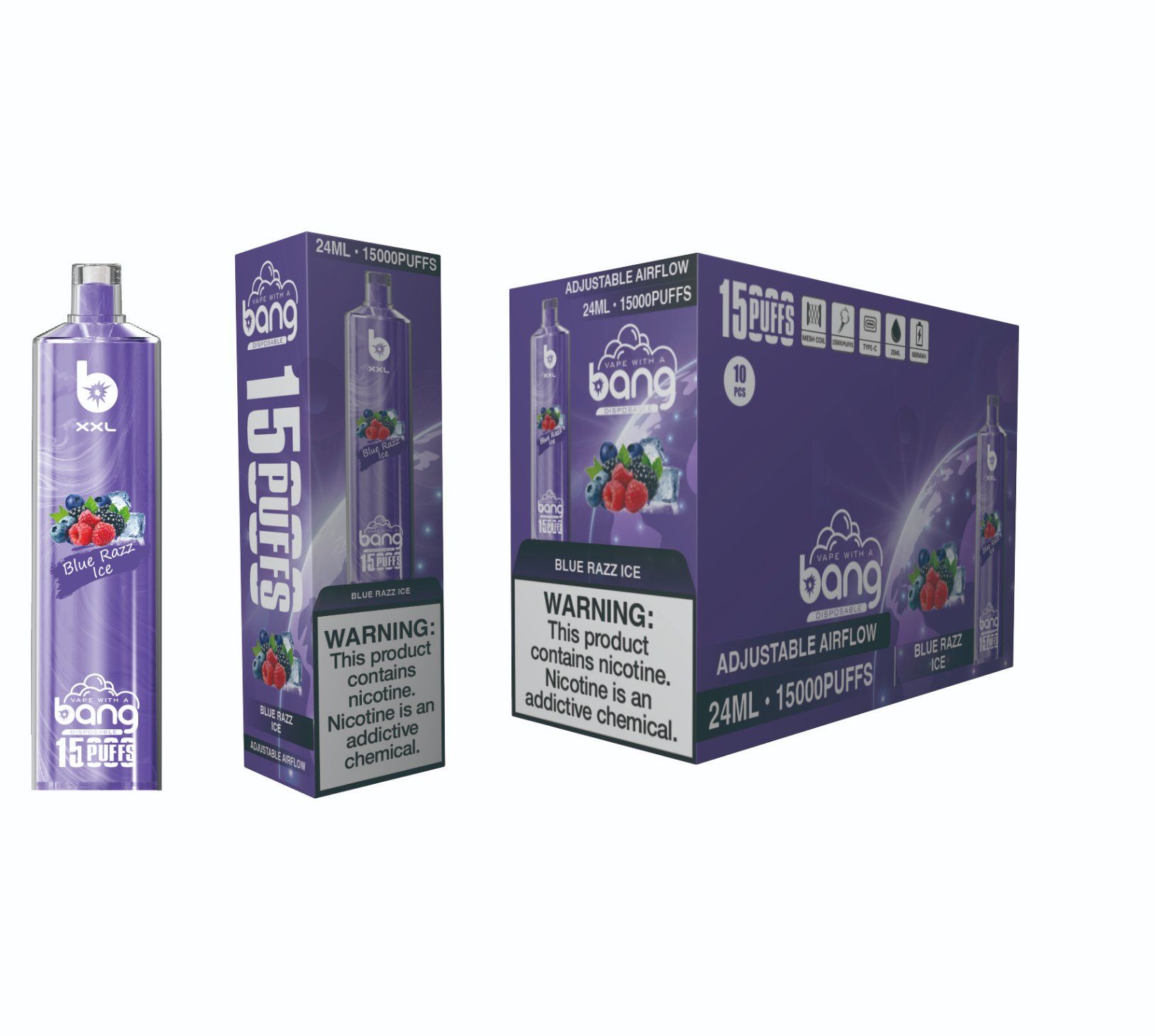 Bang XXL NT15000 Puffs Einweg-E-Zigarette - Schneller Versand, FDA-zertifiziert, wenig Nikotin, Fruchtaromen – Bild 6