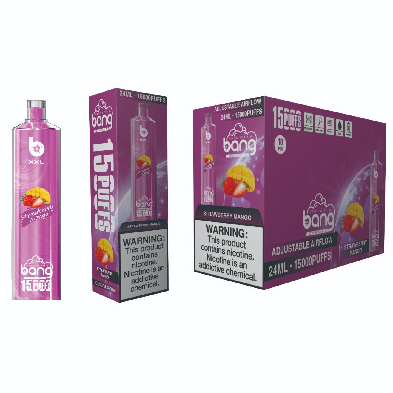 Bang XXL NT15000 Puffs Einweg-E-Zigarette - Schneller Versand, FDA-zertifiziert, wenig Nikotin, Fruchtaromen – Bild 4