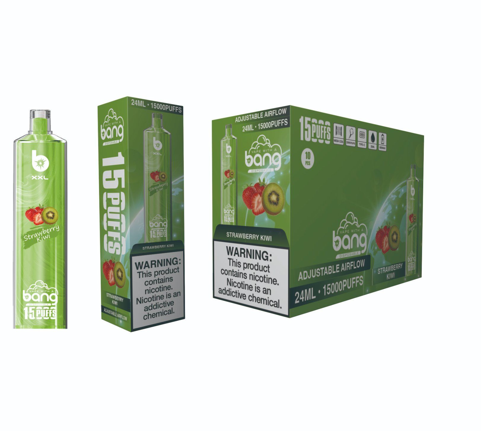 Bang XXL NT15000 Puffs Einweg-E-Zigarette - Schneller Versand, FDA-zertifiziert, wenig Nikotin, Fruchtaromen – Bild 3