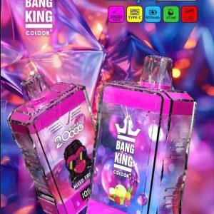 Crytsal Bang King 20000 Puffs E-Zigaretten mit 12 fruchtigen Geschmacksrichtungen, 25ml E-Liquid, 650mAh Akku - Wiederaufladbar & Einweg