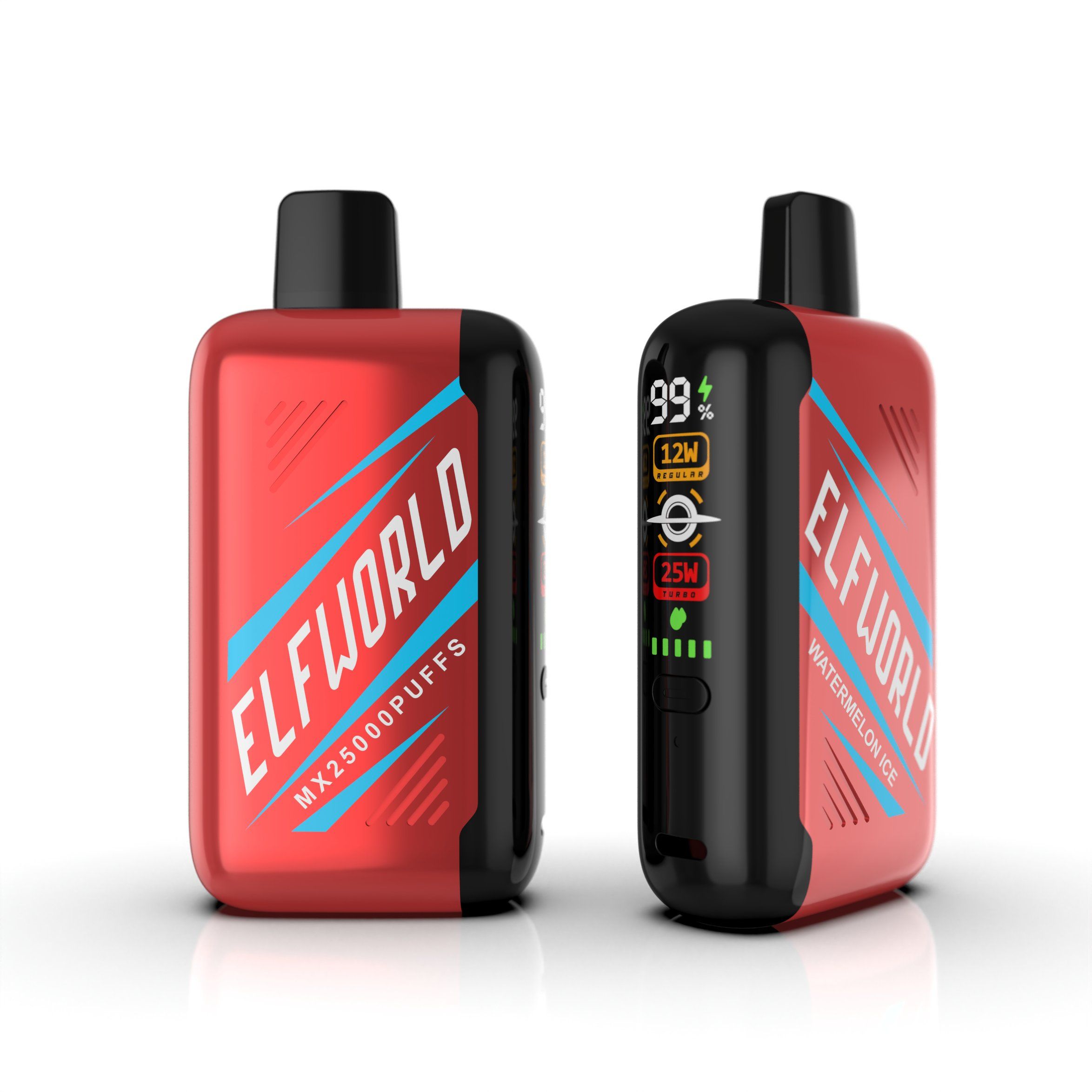 Elfworld 25000 Puffs Disposable Vape Pod with Mesh Coil, 5% Nicotine, 25ml Capacity, Type-C Charging