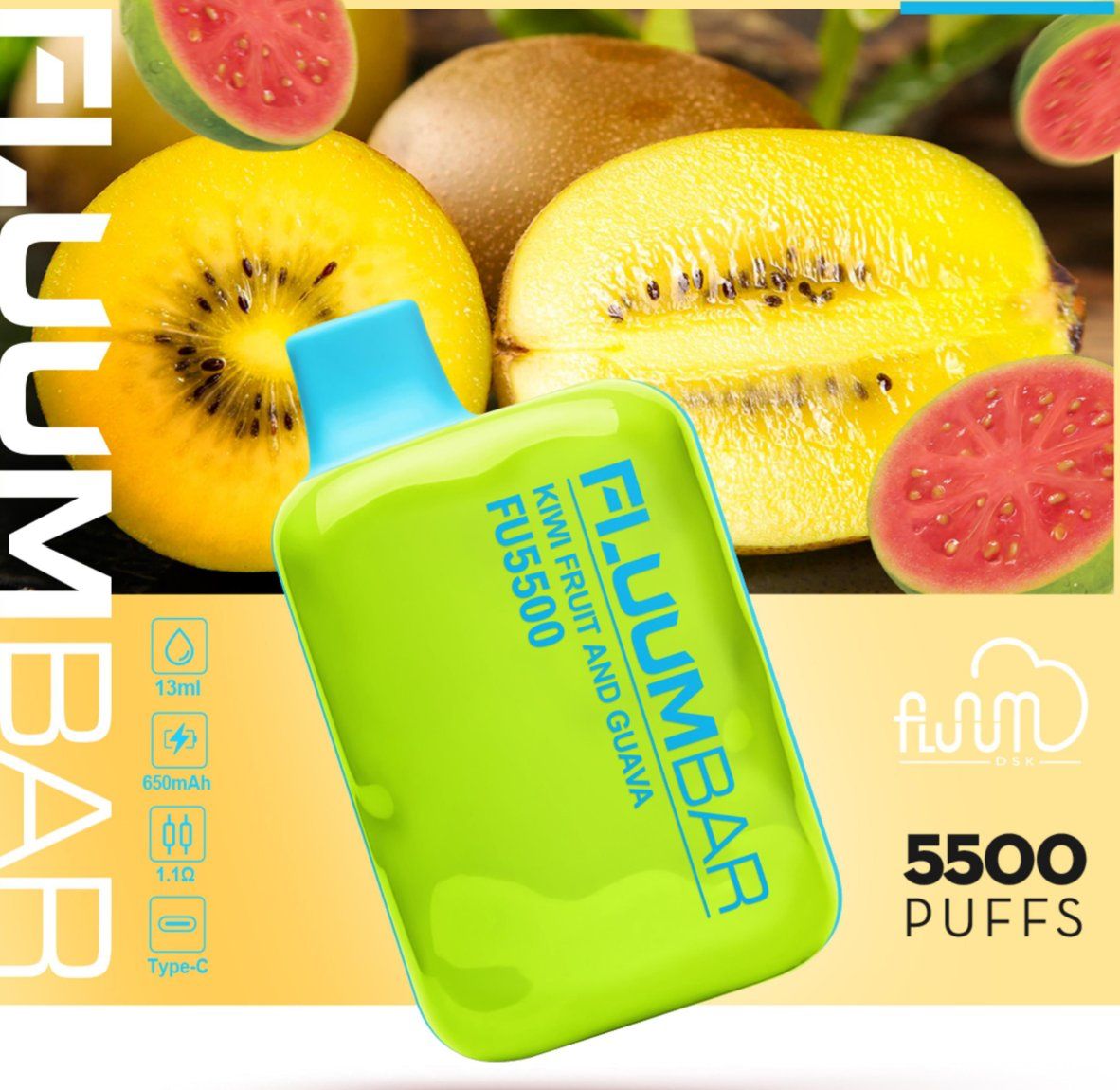 Elfworld OS5000 Disposable Vape Pod - 7000 Puffs, 14ml, 650mAh, FDA Certified, Fruit Flavors - Image 2