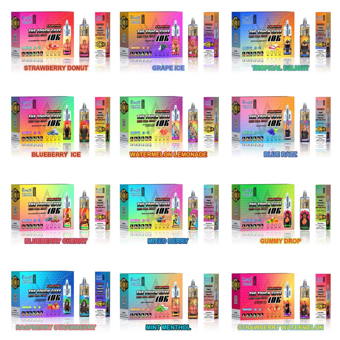 Fumot RandM Tornado 10K Vape Pen - 24 Geschmacksrichtungen, Edelstahl, EGO Typ, variable Spannung