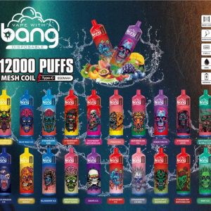 Fycos Vapor King 12000 Puffs Bang Vape 20ml - Strawberry Ice, FDA Certified, Rechargeable EGO Disposable
