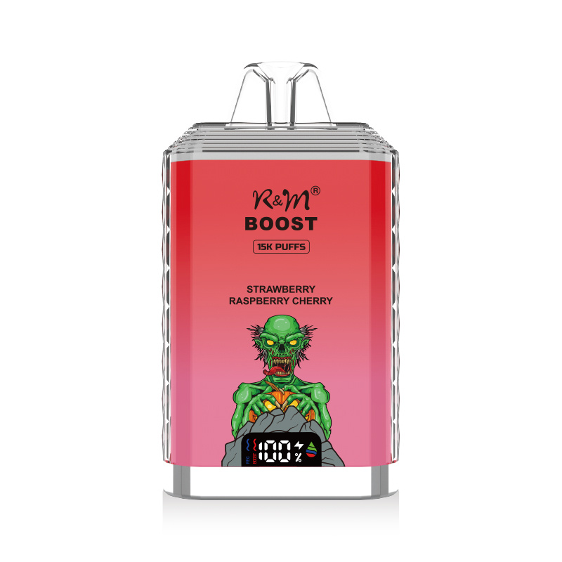 R&M Boost 15K Disposable Vape - 15000 Puffs, Fruit Flavors, LED Display, CE Certified - Image 5