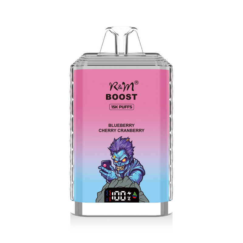 R&M Boost 15K Disposable Vape - 15000 Puffs, Fruit Flavors, LED Display, CE Certified - Image 6
