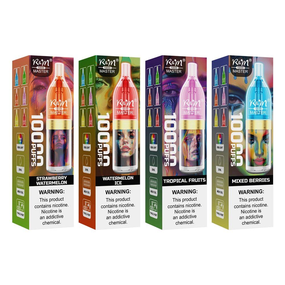 R&M Master 10000 Puffs Disposable Vape - 17ml, Rechargeable, 14 Flavors, FDA Certified - Image 5