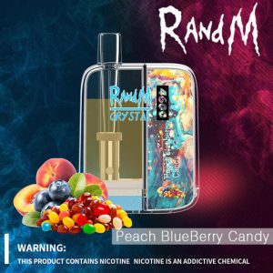 Randm Crystal 4600 Puffs Disposable Vape Pen with Fruit Flavors, 0-5% Nicotine, FDA Certified