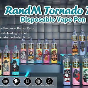 RandM Tornado 7000 Disposable Vape - 7000 Puffs, Fruit Flavors, Aluminum, FDA Certified, Wholesale
