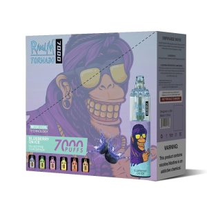Randm Tornado 7000 Puffs RGB LED Light Disposable E-Cigarette - Fruit Flavors, Multiple Nicotine Options