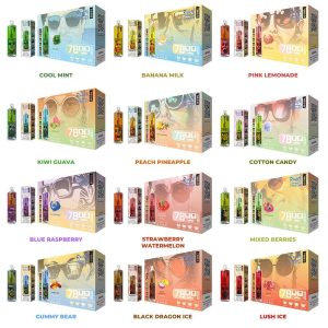 Randm Tornado 7800 Puffs Disposable Vape Pen, 15ml Salt Nicotine, Rechargeable, RGB Lighting, 12 Flavors