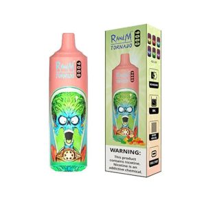 RandM Tornado 9000 Puffs Disposable Vape with 43 Flavors, 18ml E-Liquid & LED Lights, Type-C Rechargeable