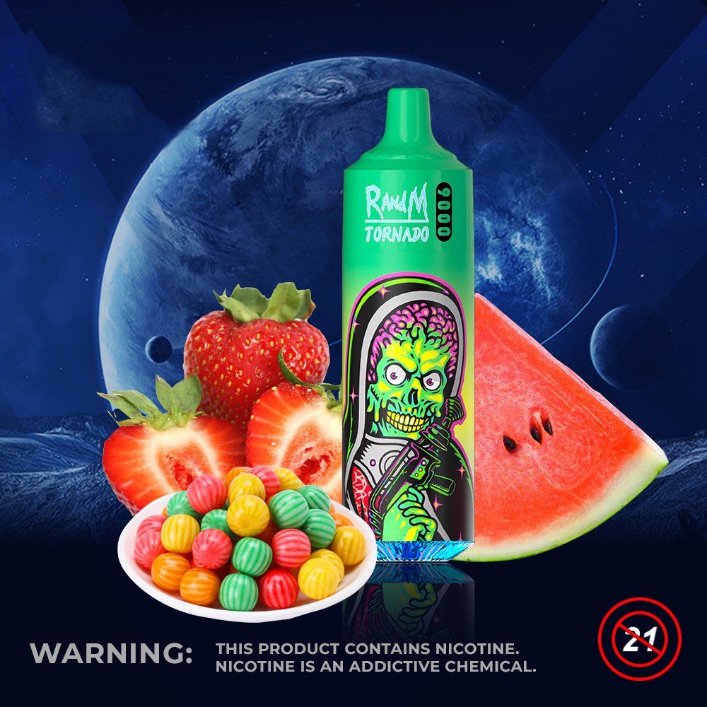 Randm Tornado 9000 Puffs Vape Pen - Disposable E-Cigarette with 53 Flavors, 18ml Juice Capacity - Image 6