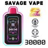 Savage Power S 30000 Puff Disposable E-Cigarette - 29ml, High Nicotine, FDA Certified, Mesh Coil