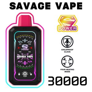 Savage Power S 30000 Puff Disposable E-Cigarette - 29ml, High Nicotine, FDA Certified, Mesh Coil
