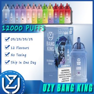 UZY Bang King 12000 Puff Rechargeable Disposable Vape | 23ml, 12 Flavors, 0-5% Nicotine