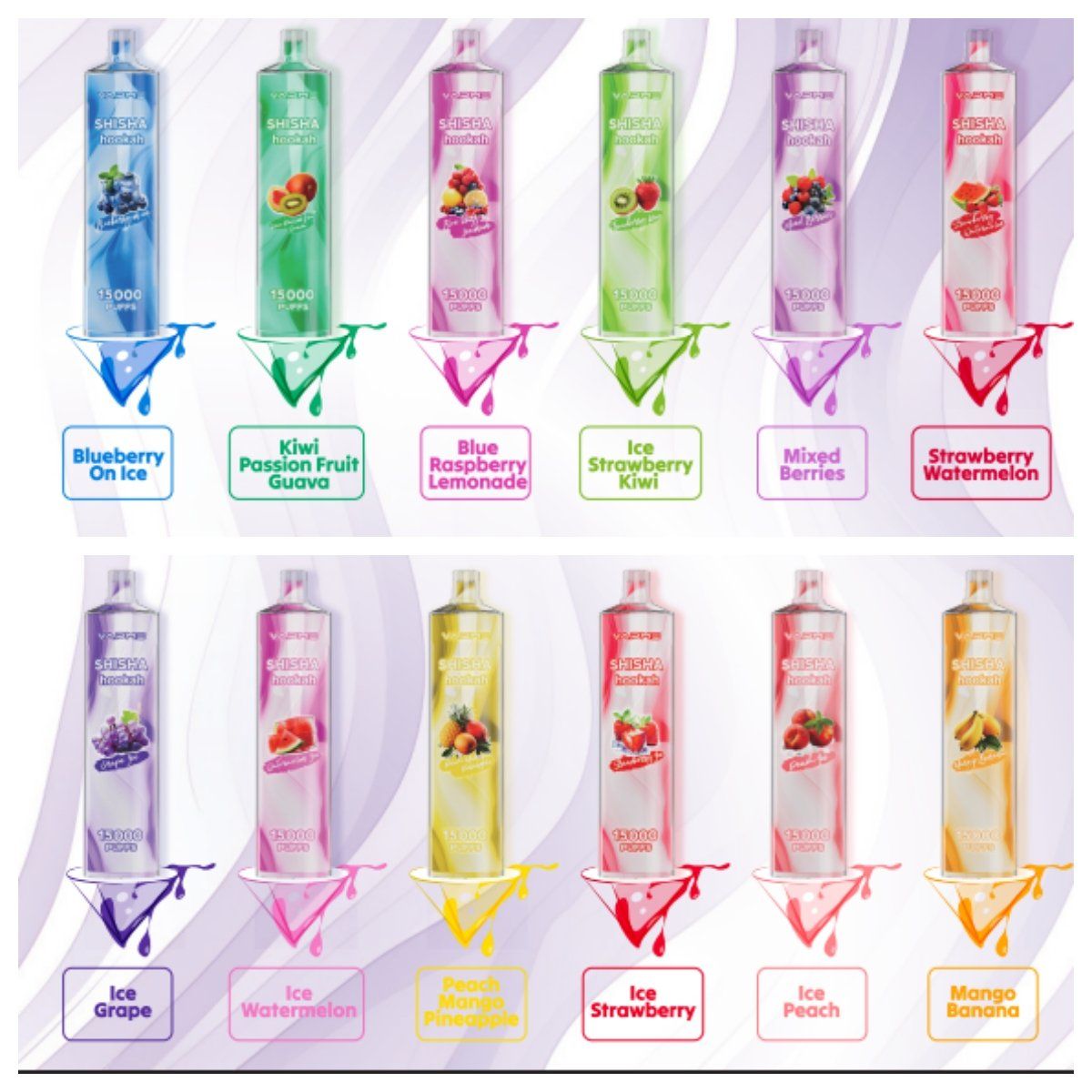 Vapme Shisha Hookah 15000 Puffs California Honey Live Resin 9K Tornado Wholesale EGO Vape with Dual Coil - Image 2