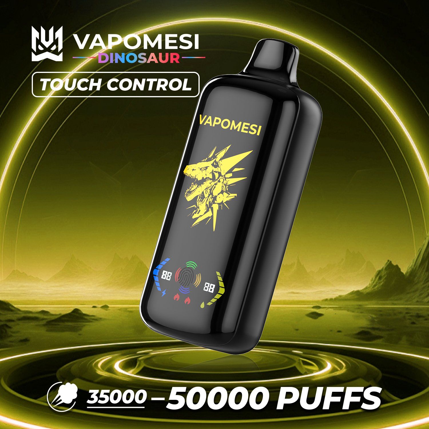 Vapomesi Dinosaur Disposable Vape 10000-30000 Puffs EU Warehouse Wholesale with LED Screen & Custom Logo - Image 5