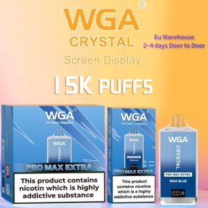 WGA Crystal 15000 Puffs Einwegverdampfer - 650mAh wiederaufladbar, Typ-C, Fruchtgeschmack, EU Warehouse