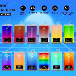 WGA Crystal Plus Smart 20000 Puffs Disposable E-Cigarette, Fruits Flavor, Variable Voltage, 650mAh Battery