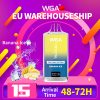WGA Europe Wholesale Crystal 15K Disposable Vape Pen 5% Nicotine Fruit Flavors Adjustable Airflow FDA Certified
