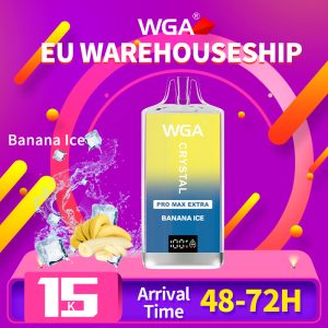 WGA Europe Wholesale Crystal 15K Disposable Vape Pen 5% Nicotine Fruit Flavors Adjustable Airflow FDA Certified